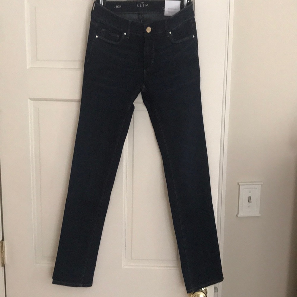 White House Black Market jeans, dark wash blue. New with tags. Size 00S.
